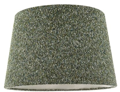 Forest and Sage Olive Green Textured Wool Fabric Lamp Shade with Satin Cream Inner Lining | for Table or Ceiling Pendant by Happy Homewares