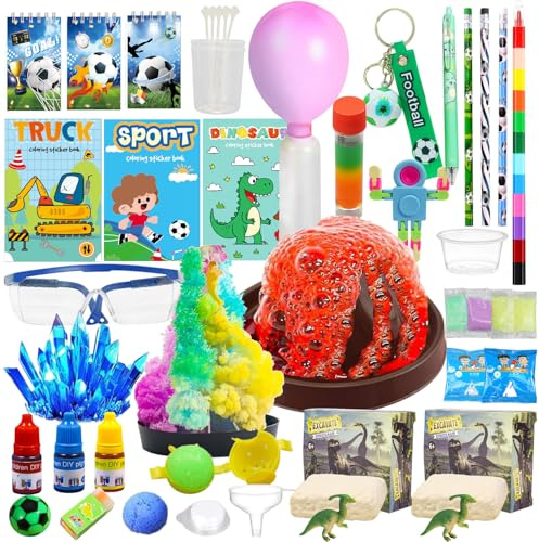 Adventskalender 2025 Kinder zum Befüllen,Experimente Adventskalender 2025 für Kinder,Junge Spielzeug,Chemie-Sets,Fußball Schreibwaren,Ausgrabungsset,Weihnachts Geschenk für Junge Mädchen