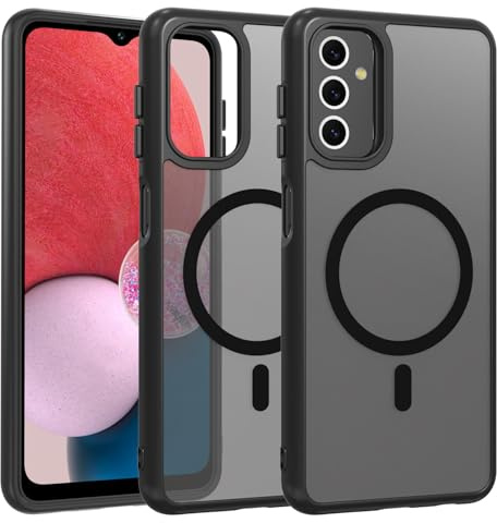 ZYIMOU für Samsung Galaxy A13 4G/A13 5G/A04S Hülle Kompatibel mit MagSafe, Handyhülle Magnetisch für Samsung A13 4G/A13 5G/A04S Kameraschutz Rückseite Dünn Stoßfest Schutzhülle (Schwarz)