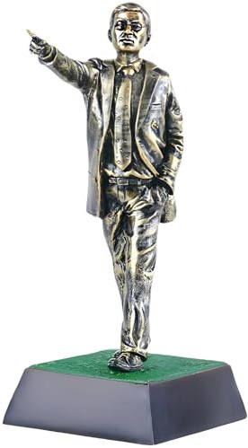 Huadafun Fußball Bester Trainer Pokal Mourinho Statuette – Harz Manager Auszeichnung für Taktikmeister & Teamleiter, Personalisierte Gravur Geschenk für Fußballfans
