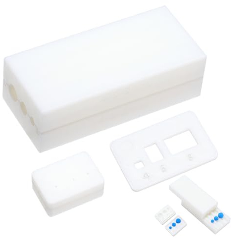 PH PandaHall Set of 2 Polymer Clay Beads Making Tool Polymer Clay Bead Roller Maker and Bead Hole Maker Drilling Tool White Plastic Mold for 4mm 6mm 8mm Round Shape Beads Making DIY Craft