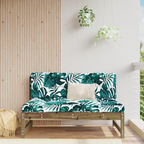 QZZCED Gartensofa aus Kiefernholz mit Lamellen-Design, robuste Struktur und bequemer Sitz für Terrasse oder Hof, modulares Outdoor-Möbel mit Rückenlehne