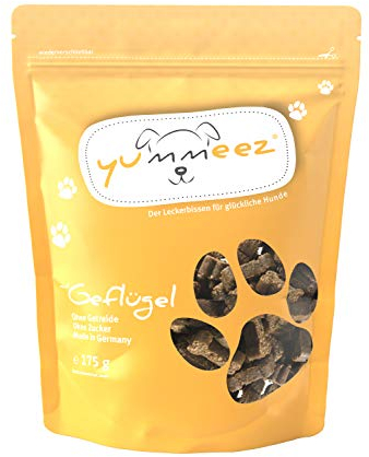 Yummeez Geflügel Leckerli - Hundeleckerli als kleine Knöchelchen - getreidefrei mit hohem Fleischanteil - perfektes Leckerchen für Training oder Belohnung (1 x 175 g)