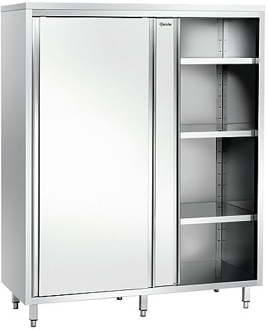 Bartscher Hochschrank 600 mm tief, 1600 mm breit, 2 Schiebetüren - 398160