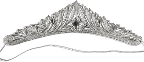 Kunze Diadem Swan mit Trageschnur, ca. 8 x 24,5 cm, Silber, aus geprägtem Papier