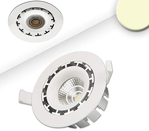 LED Einbaustrahler COB, 15W, 45°, rund, warmweiß, schwenkbar, dimmbar, weiß