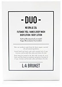 L:a Bruket Duo-kit Flüssigseife/Körperlotion, Sage/Rosemary/Lavender