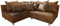 DELIFE Eckcouch Clovis Braun Antik Optik Ottomane Links Ecksofa modular