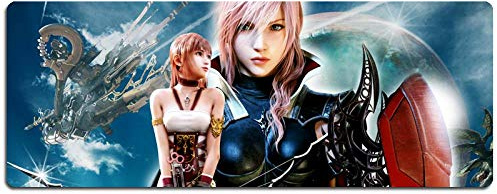 Mauspad Final Fantasy 900x400mm extra großes Mauspad, Gaming-Mousepad, rutschfeste Gaming-Mausunterlage aus Naturkautschuk mit 3 mm Sperrkante, I