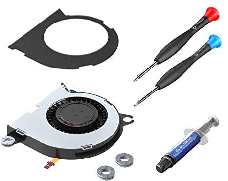 ElecGear Replacement Interne Refroidisseur Ventilateur compatible avec Nintendo Switch HAC-001, CPU Ventilateur de Refroidissement Cooling Fan, Pâte Thermique et Kit d'outils de Réparation