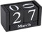 Kalender Würfel Holz Weiß,Wooden Block Calendar, Holzkalender, Vintage Holzkalender Block Desktop Block Monat Datumsanzeige für Wohnzimmer Büro 9,4 * 5,2 * 4,1 cm (Schwarz)