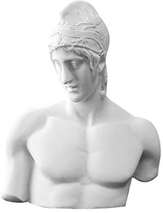 Queenbox Mini-Ares-Statue, antikes griechisches Mythologie-Charakter-Statue, Dekoration, Kunstharz, Büste, Skizzenübungsmodell