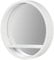 Homezone Modern Wall Mounted Mirror with Shelving Unit - Adjustable Lighted Classic Round Shape White Porthole Floating Shelf Indoor Decorative Mirror for Hallway, Bedroom, Living Room Decor