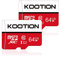 KOOTION Micro SD Karte 64GB Speicherkarte Class 10 U1 Mini SD Karte MicroSDXC A1 4K UHS-I Memory Karte bis zu 85MB/s, 2er Pack MicroSD Card für Kameras Handy Tablets und Android Smartphones