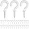 Drado 30pcs Ganci a Vite, Rivestimento in Plastica, Ganci per Soffitto del Giardino della Cucina del Bagno - 1/2'' Bianco