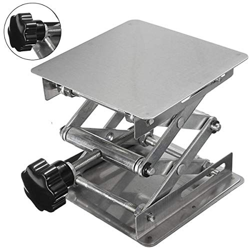 Labor Hebebühne Hubtische Hebeplattform Edelstahl Lab Ständer Rack Scherenheber Lifter für Chemische Instrument (100mm * 100mm)