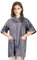 TOPTIE Haarpflegekittel Friseur Schürze Haarschnitt Cape Jacke Pet Groomer Kittel für SPA Salon Pet Shop- Grau XL