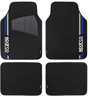 SPARCO SPCF508BL Set Teppiche schwarz blau 4er-Set,