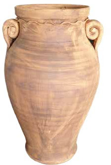 GIARA ANFORA IN TERRACOTTA ANTICHIZZATA FATTA A MANO ALTEZZA CM. 50, DIAMETRO DELLA PANCIA CM. 30 PORTAOMBRELLI CACHEPOT COTTO COCCIO