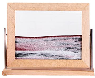 Moving Sand Picture | 3D Dynamic Sand Art Liquid Motion | Wooden Frame Square Sandscape Flowing Sand Painting for Home Decor Adawd