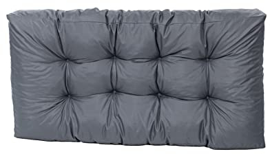 TexDeko® Garden Palettenkissen wasserabweisend UV - beständig Premium Sitzkissen gesteppt 120x60x18cm Palettenauflage für Europaletten Palettenmöbel Palettenpolster (Grau)
