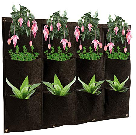 Taylor & Brown 12 Pocket Wall Hanging Planter Vertical Hanging Plant Bags Garden Wall Planter for Yard Garden Home Decoration