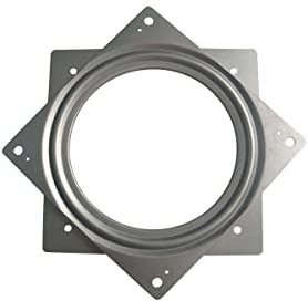 ZTEOFO Susan Plattenspieler quadratische drehbare Lagerplatte, Lazy Susan, 157 mm x 157 mm, Silver, Verzinkter Stahl