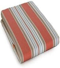 Corredocasa Tenda da Sole a Righe Strette con Anelli per Esterno in Tessuto Resistente Che Protegge dai Raggi Solari (Arancio, 300X300 cm)