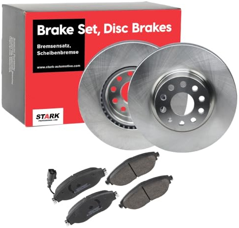 STARK Bremsen Set Vorne 312mm Bremsscheiben und Beläge Komplett Kompatibel mit VW Golf 7 Schrägheck 5G1, BQ1, BE1, BE2 Passat Variant 3G5, CB5 TIGUAN 5N Golf 7 Variant BA5, BV5, SKODA