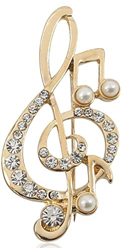Vepoty Strass-Brosche mit Musiknote, Kristall, Elegante Brosche, Hochzeit, Party, Anstecknadel, Kleid, Zubehör für Frauen und Mädchen