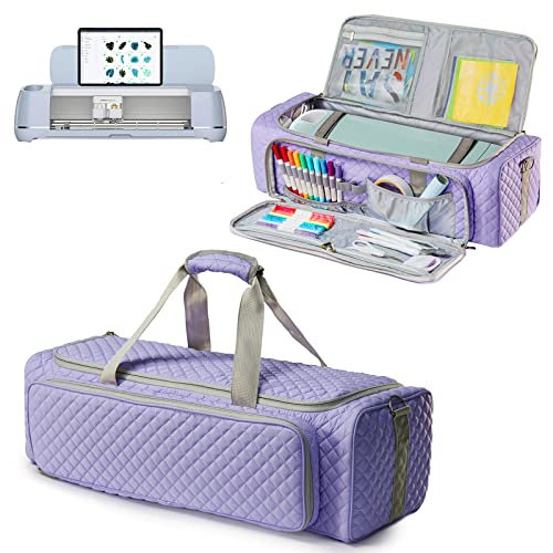 AMOIGEE Tragetasche für Cricut Explore Air 2, Cricut Maker 3, Cricut Explore 3, rosa Aufbewahrungs-Organizer für Cricut-Zubehör, nur gesteppte Cricut-Tasche
