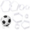 Herklotzn Emporte-pièce hexagonal en forme de ballon de foot - Pour la cuisine - Outils de décoration de gâteaux