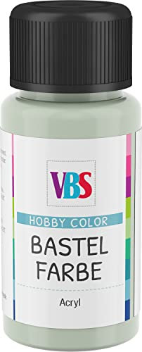 VBS Bastelfarbe 50ml Acrylfarbe Hobby Color Künstler Basteln Malen Pastell-Olivgrün