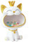 Efugadeng Glückskatze Statue Lagerung Box,Lachende Katze Schmuck Schlüssel Aufbewahrungsbox,Katze Figur Schmuck Tablett,Große Katzen-Skulptur-Statuegeeignet für Zuhause, Büro-Dekoration (Weiss)