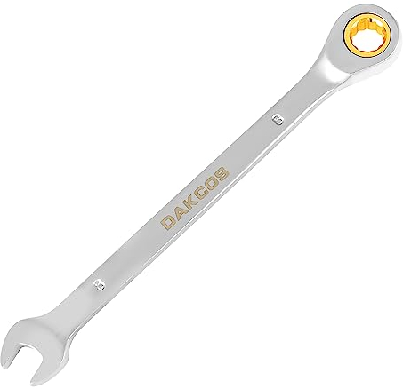 DAKCOS Llave combinada de trinquete Llave fija con carraca de 8mm, Cr-V 72 deintes