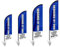 QSUM Benutzerdefinierte Swooper-Flagge, 2,8 m, personalisiertes Logo-Text, Werbeflagge, individuelle Schilder, Federflagge für Pizza, Friseurladen, offenes Haus Unternehmen (nur Flaggenoberfläche)