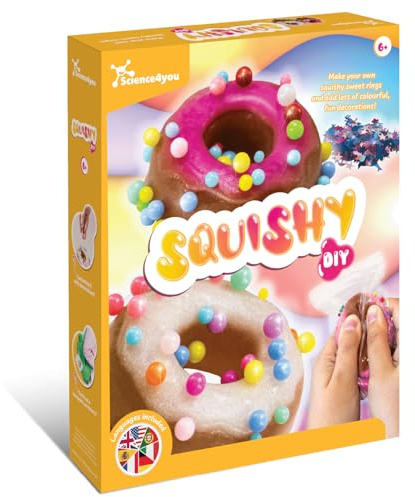 Science4you Taba Squishy Set für Kinder - Anti Stress Spielzeug für Kinder, Erstelle Farbenfrohe und Personalisierte Donut Squishies, Squeeze ASMR Sachen, Kindergeburtstag und Geschenke ab 6 7 8