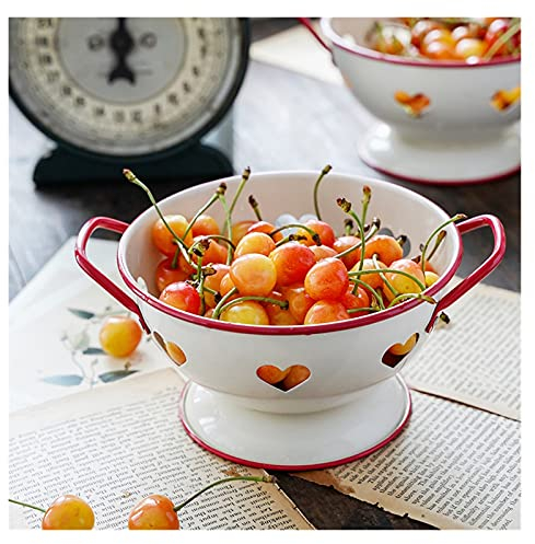 OQHAIR Bols à Fruits Table rétro Assiettes à Fruits Panier de vidange pour Fruits Cuisine Bol à Salade Nourriture Plats Meral pour Vaisselle de Restaurant Fruit Basket
