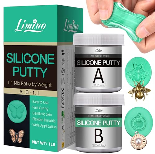 Silikon Kautschuk - 450g / 16oz Knetsilikon SIL Hand Abformsilikon für Silikonform Herstellun, Gießen, Harzformen - 1:1 Knetmasse Abformmasse Silikongummi für DIY Silikon Formen, Kerzenformen, Seifen