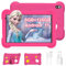 YUMBOT Tablet Niños 8 Pulgadas Android 11, Infantil WiFi Bluetooth, Educación Bebe Tableta 6GB+128GB TF 256GB Quad Core 1280x800 HD, Cámara Dual,Control Parental PC con Funda,Rosa
