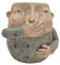 LOVIVER Lustiger Kopf-Übertopf, Blumentopf mit Gesicht, Kunstharz-Skulptur-Blumentopf, Pflanzentopf für Wohnzimmer, Innen- und Außenbereich, Geschenk, Junge