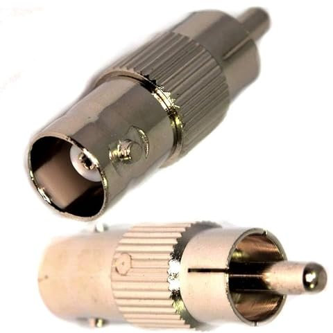 DRUT 2 adaptadores de conector BNC a RCA macho hembra para cable de cámara CCTV