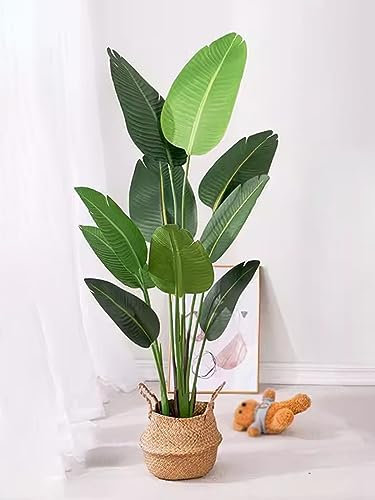 BOKNI 7 6 5 4 Fuß große künstliche Pflanzen für den Innenbereich, Wohnzimmerdekoration, Kunstbaum mit Korb, realistische Kunstpflanzen für Heimbüro, Kinderzimmer, Schlafzimmer und Veranda (Größe:
