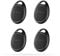 HOLOMARQ Smart Tags 4 Pack, Key Finder Works with Apple Find My [iOS ONLY, NOT for Android], as Car Keyring, for Luggages, Suitcases, Bags, Dogs or Cats (T1, Black, 4PCS)