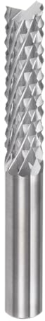 QUARKZMAN 6mm Fräser 1/4(6mm) mit geradem Schaft massivem Hartmetall CNC-Fräser Gravierwerkzeug mit Kornschneide für PCB-Leiterplatten-Fräsmaschine Holzschnitzerei