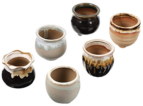 CAXUSD Keramik-töpfe Für Sukkulenten Blumentöpfe Drainage Zum Bepflanzen Dekorative Töpfe