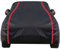Autoabdeckung Winter für V-W Kaefer Cabrio (15) 1960-1981 Cabriolet, Autoabdeckung Outdoor Car Cover Outdoor Winter Vollgarage Autoabdeckung Winter Autoschutzhülle(Schwarz)