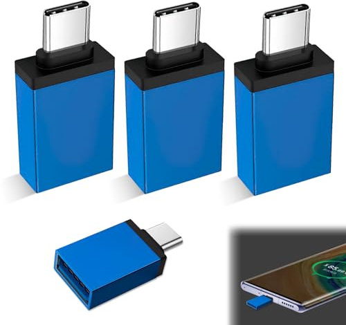 MacBook Pro USB Adapter 3 Pack - Thunderbolt 4 to USB OTG Converter for iMac, iPad Pro 5th Gen, iPad 10, Air 4/5, Mini 6/7, Chromebook, Pixelbook, Microsoft Surface & More