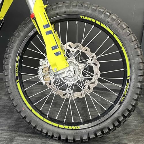 labelbike - Adesivi Strisce Moto Cerchi Ruote Kit Protezioni compatibili con Husqvarna Enduro 701 - Colore Giallo Fluo Nero