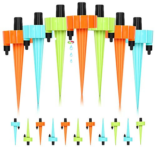 18 Pezzi Irrigazione a Goccia, Kit Irrigazione Goccia Automatica, Regolabile Sistema di Irrigazione delle Piante, Dispositivo Sistema d'Irrigazione Automatico per Vasi da Interno ed Esterno